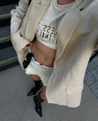Pleated Micro Mini Skirt — vista laterale
