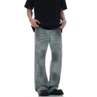 Pleated Slight Flare Baggy Jeans — dettaglio della stampa