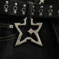 Pointed Star Belt Loop Carabiner Keychain — dettaglio