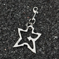 Pointed Star Belt Loop Carabiner Keychain — vista frontale