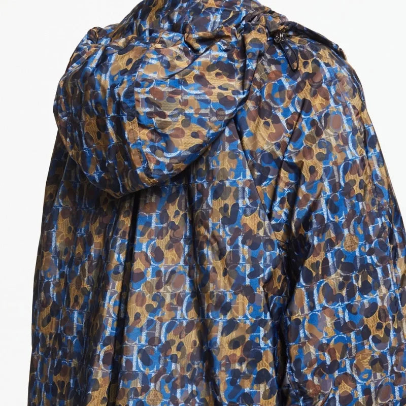 Pond Flower Design Thin Light Windbreaker Jacket — in alternativa