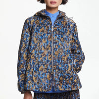 Pond Flower Design Thin Light Windbreaker Jacket — vista frontale