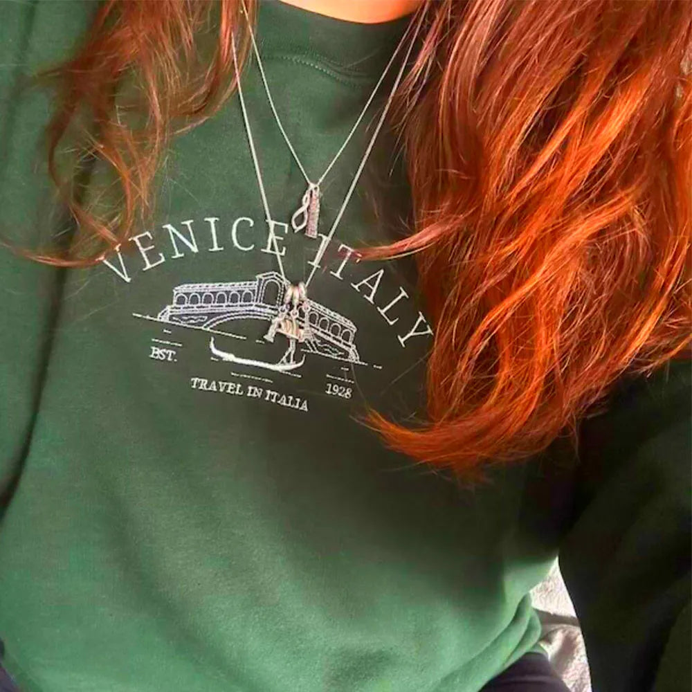Preppy Venice Sweatshirt — dettaglio del tessuto