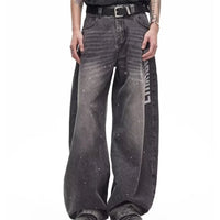 Printed Wide Leg Distressed Barrel Jeans — in alternativa