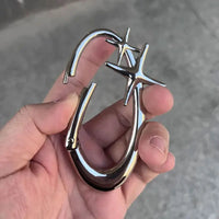 Punk Metal Star Oval Carabiner Keychain — in alternativa