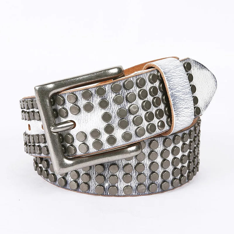 Punk Rivet Leather Belt — vista posteriore