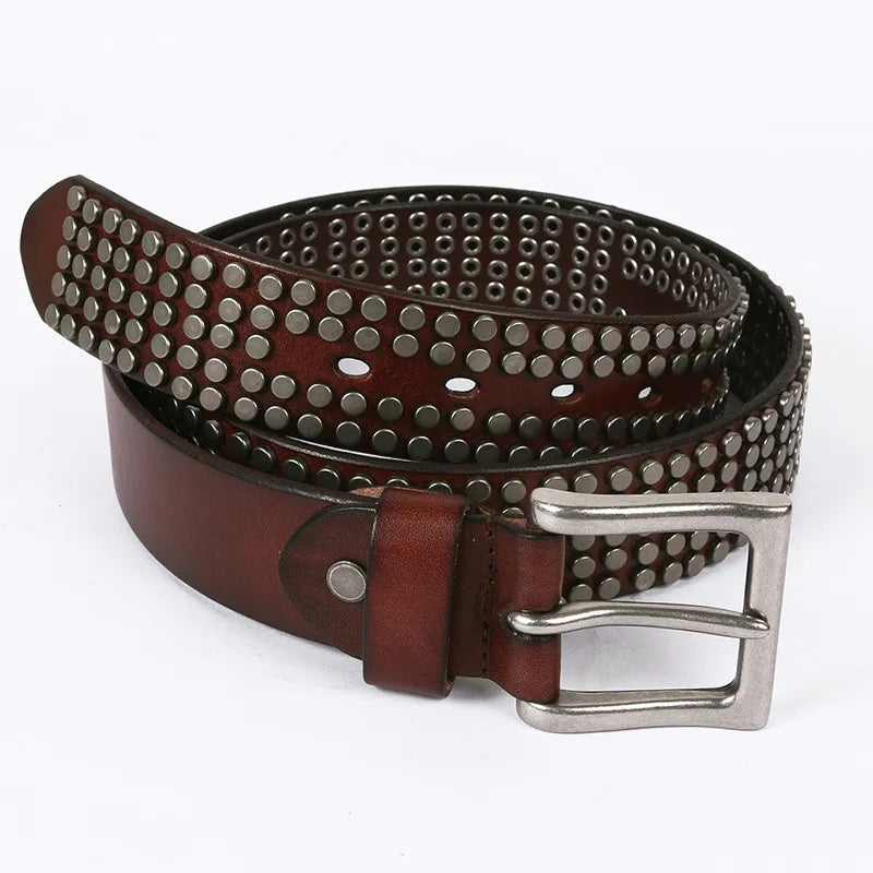 Punk Rivet Leather Belt — dettaglio