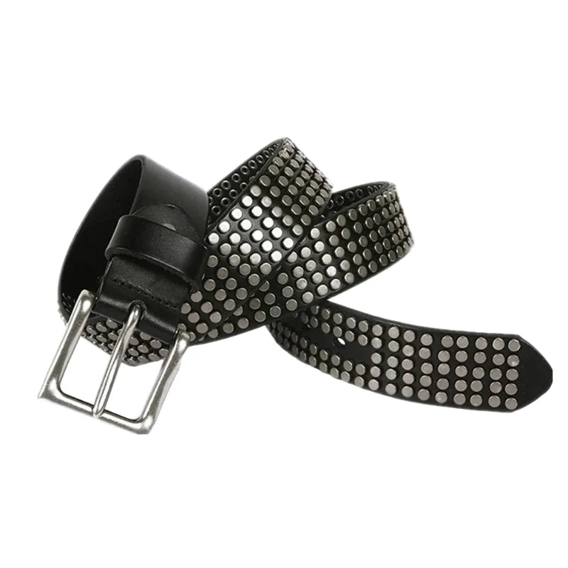 Punk Rivet Leather Belt — dettaglio della stampa
