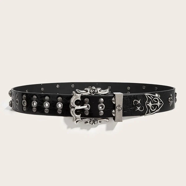 Punk Studded Rivet Belt — vista frontale