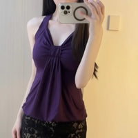 Purple Bow Tank Top — vista frontale