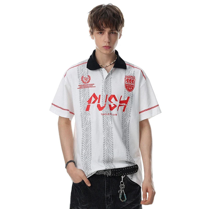 Push Striped Polo Shirt — vista laterale