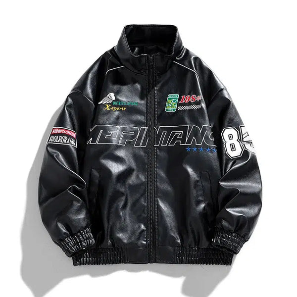 Racing Leather Jacket — vista frontale