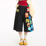 Y2K Rainbow Letter Baggy Jean Shorts Jorts