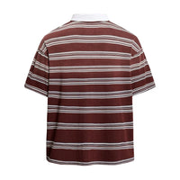 Red 90 Striped Polo Shirt — dettaglio