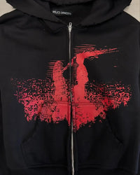 Red Mist Graphic Full Zip Hoodie — dettaglio