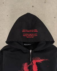 Red Mist Graphic Full Zip Hoodie — dettaglio della stampa