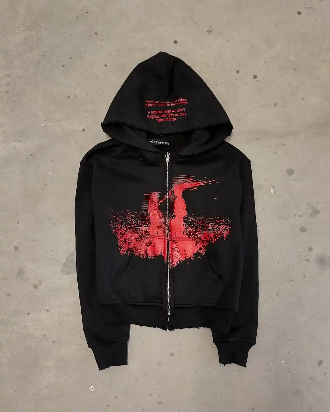 Red Mist Graphic Full Zip Hoodie — vista frontale