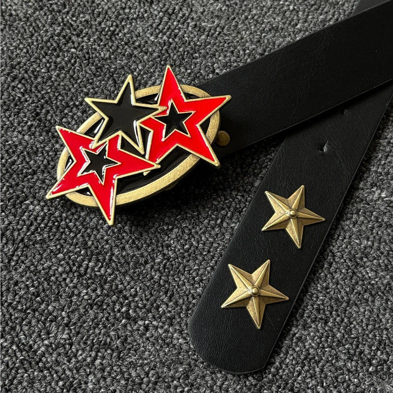 Red Star Buckle Belt — vista laterale