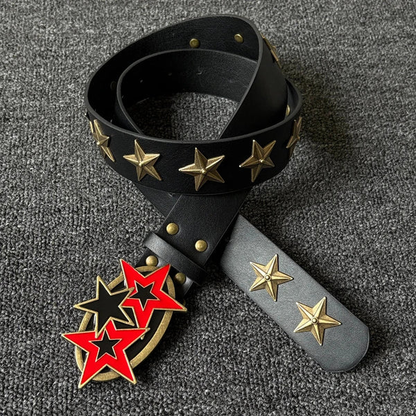 Red Star Buckle Belt — vista frontale