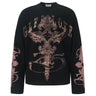Y2K "Regal" Rivet Graphic Long Sleeve Top