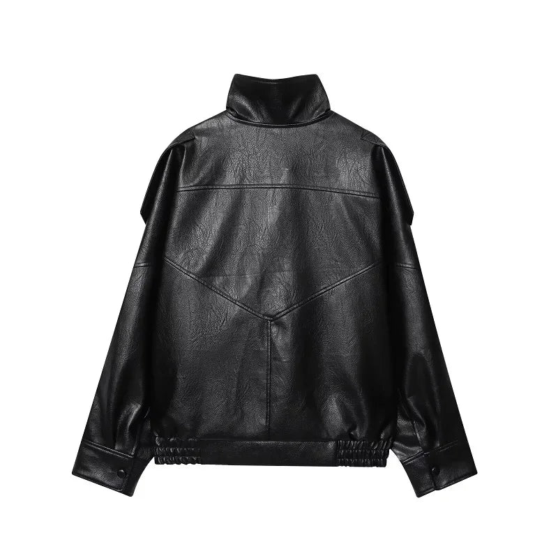 Regular Womens Faux Leather Jacket — dettaglio del tessuto