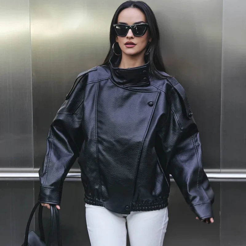 Regular Womens Faux Leather Jacket — in alternativa
