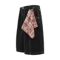 Removable Bandana Denim Shorts Jorts — vista posteriore