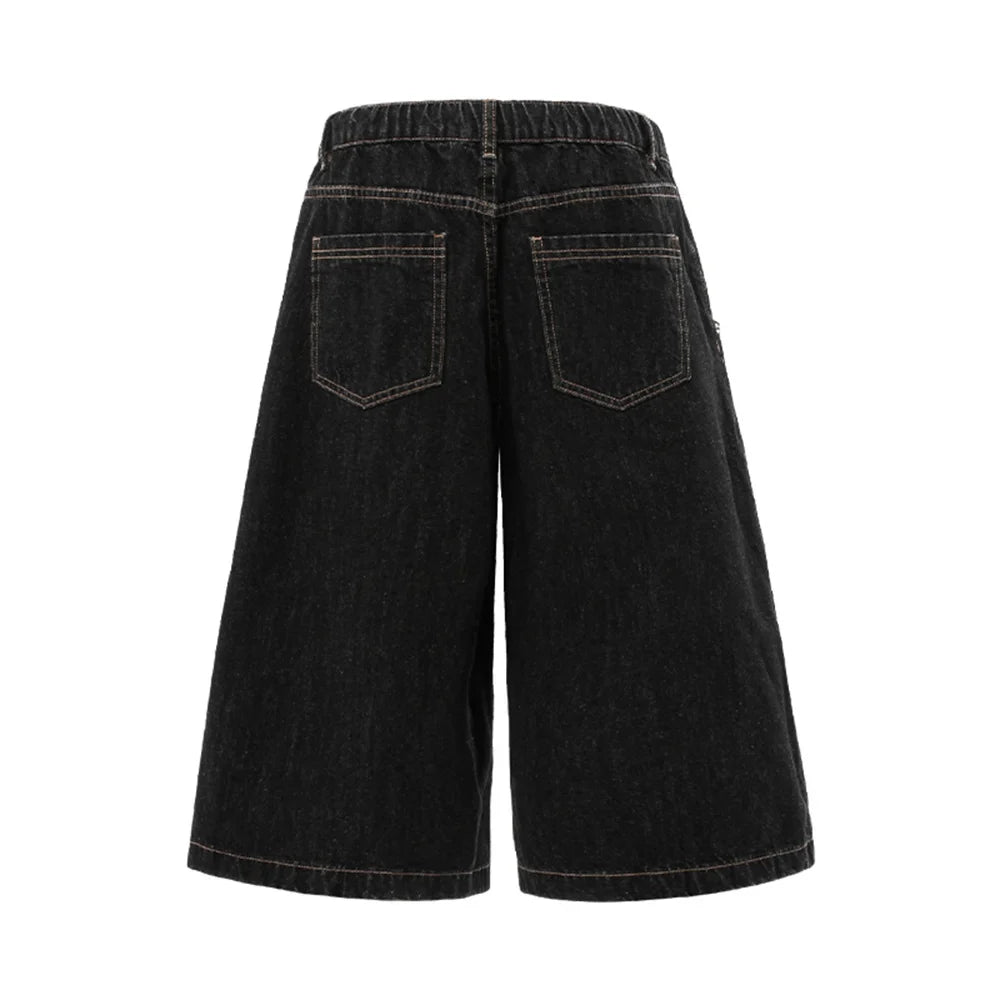 Removable Bandana Denim Shorts Jorts — dettaglio