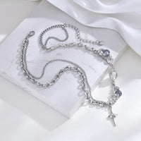Resin Bead Cross Pendant Necklace — in alternativa