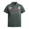 Y2K Retro Distressed Letter Graphic Polo Shirt