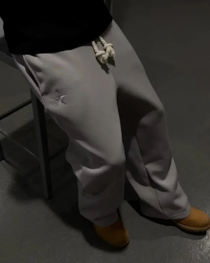 Retro Double Layer Sweatpant Joggers Trousers — dettaglio del tessuto