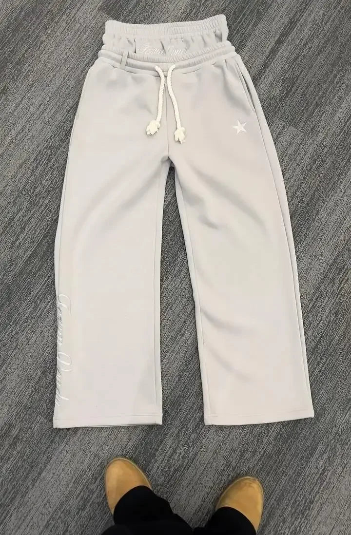 Retro Double Layer Sweatpant Joggers Trousers — vista posteriore