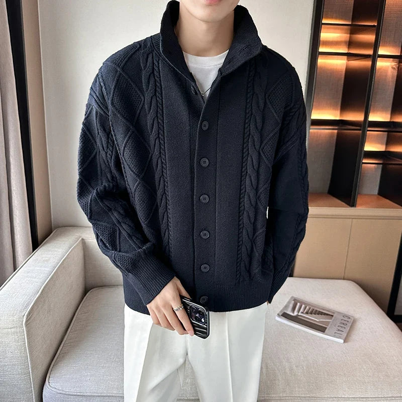 Retro Knit Button Up Cardigan Jumper Sweater — vista posteriore