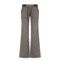 Retro Lace Up Low Rise Cargo Jeans — vista laterale