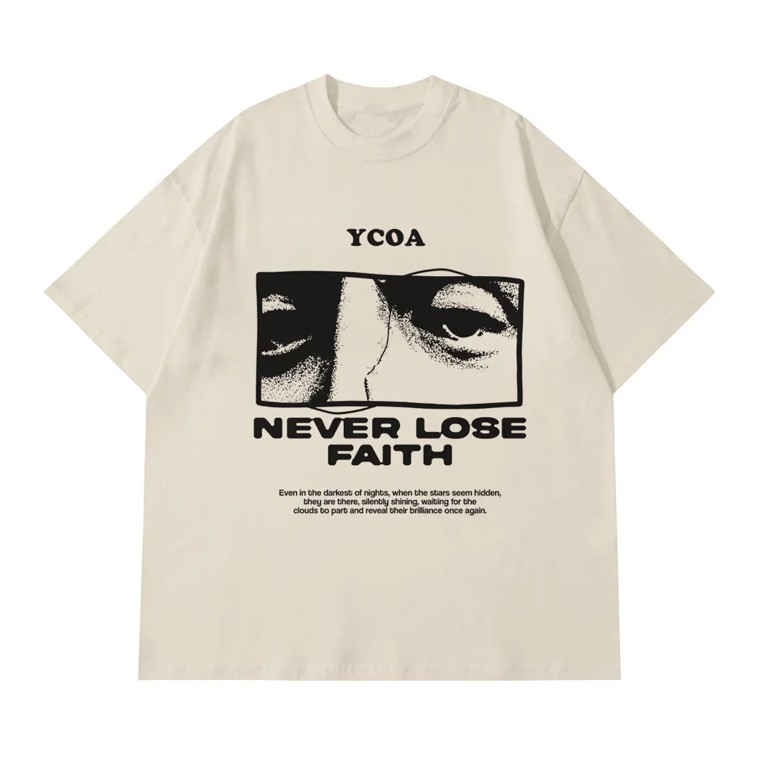 Retro "Never Lose Faith" Graphic T Shirt — in alternativa