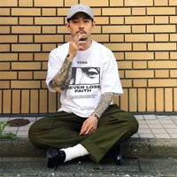 Retro "Never Lose Faith" Graphic T Shirt — dettaglio del tessuto