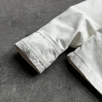 Retro White Fencing Jacket — dettaglio del tessuto