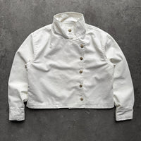 Retro White Fencing Jacket — vista posteriore