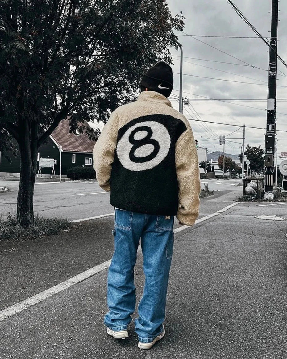 Reversible 8 Ball Fleece Jacket — dettaglio della stampa
