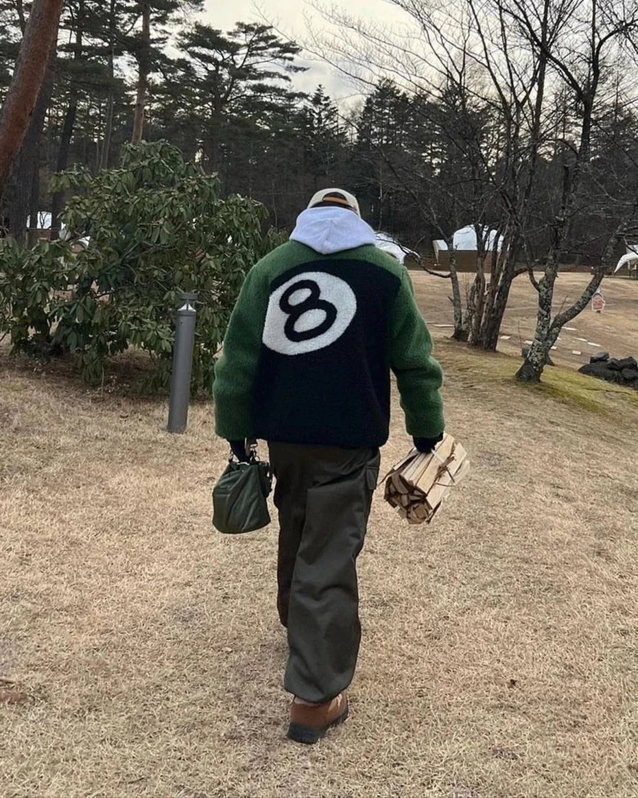Reversible 8 Ball Fleece Jacket — vista laterale