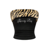 Y2K Rhinestone "Burning Love" Animal Print Crop Top