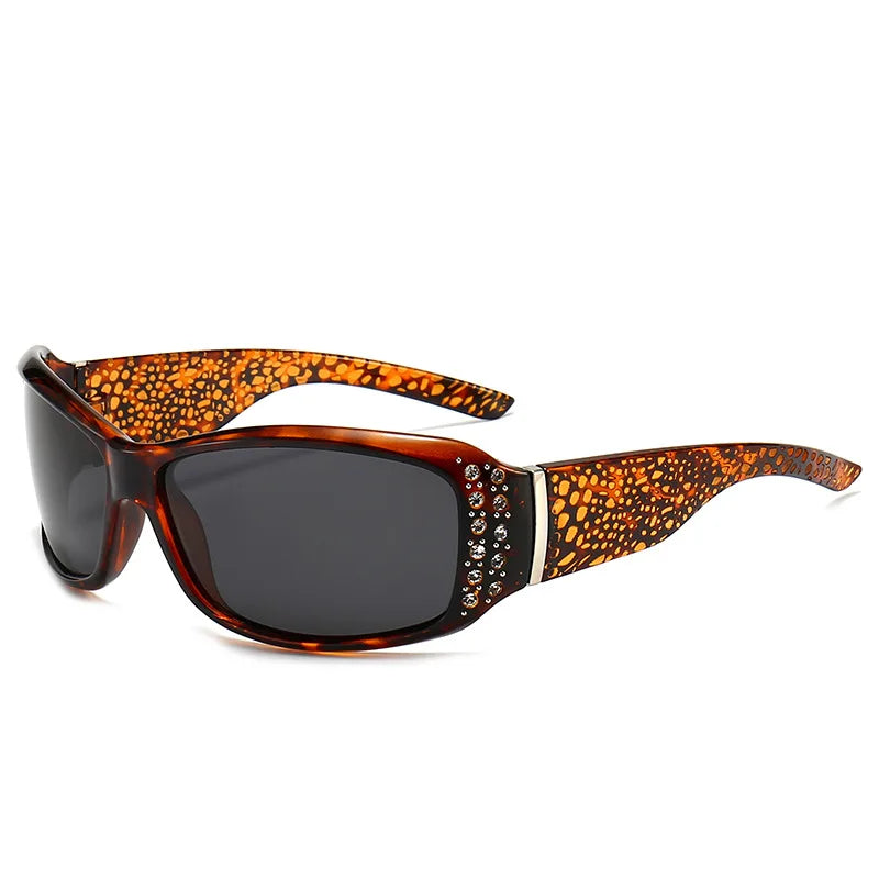 Rhinestone Decorated UV400 Sunglasses — vista posteriore