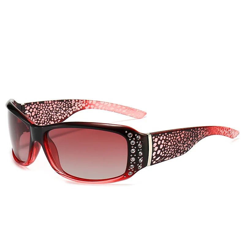 Rhinestone Decorated UV400 Sunglasses — vista laterale