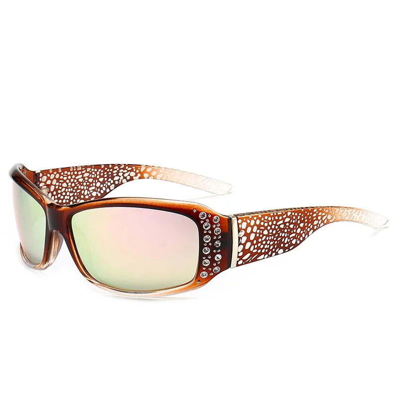 Rhinestone Decorated UV400 Sunglasses — dettaglio