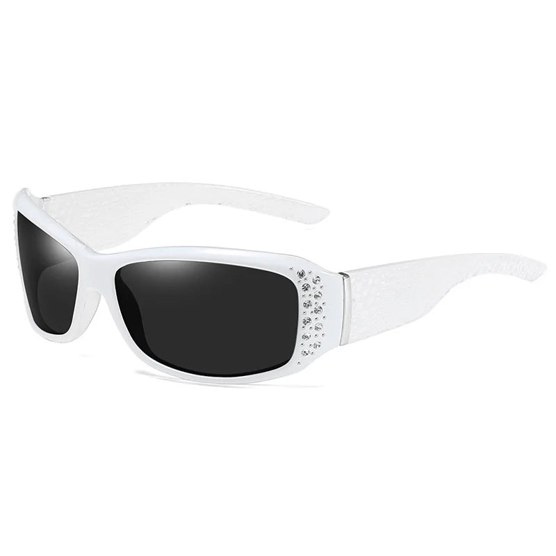 Rhinestone Decorated UV400 Sunglasses — dettaglio