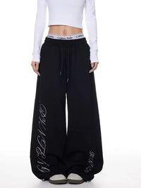 Rhinestone Graphic Sweatpants Joggers Trousers — in alternativa