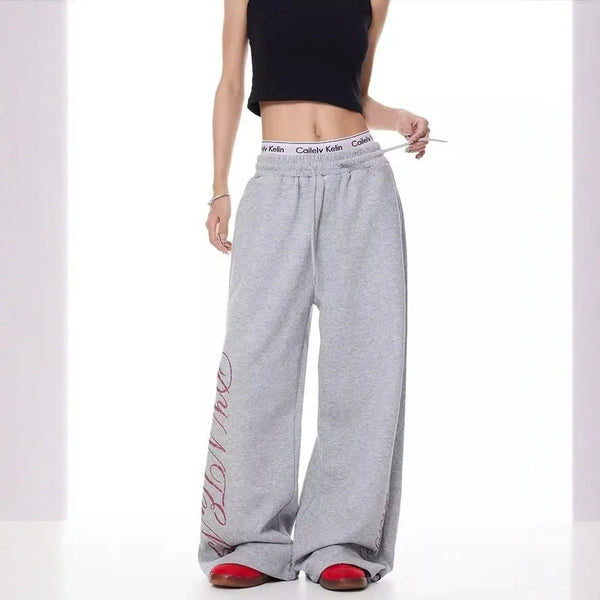 Rhinestone Graphic Sweatpants Joggers Trousers — vista frontale