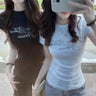 Y2K Rhinestone Scripture Summer T Shirt