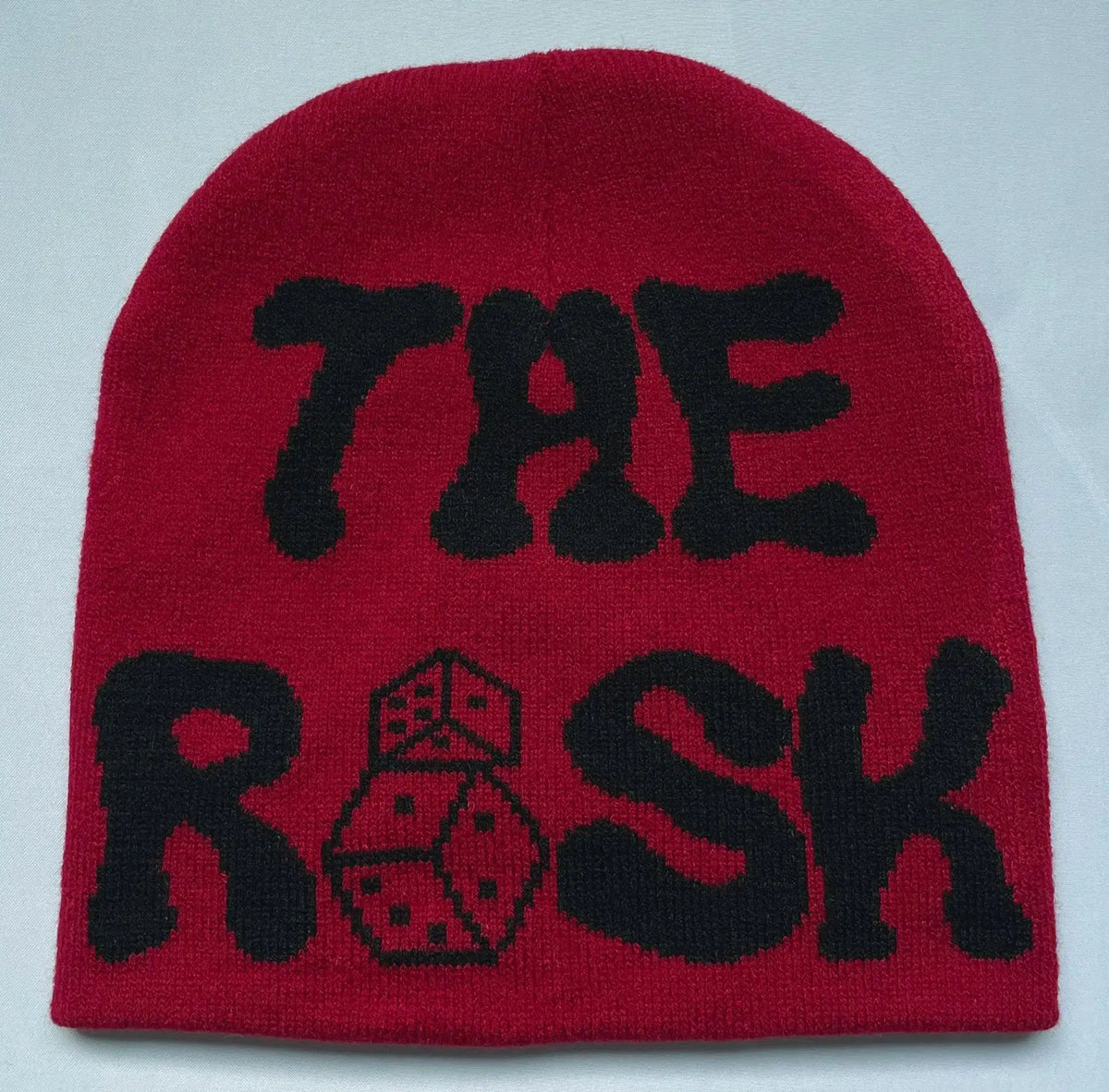 Risk Beanie Hat — dettaglio della stampa