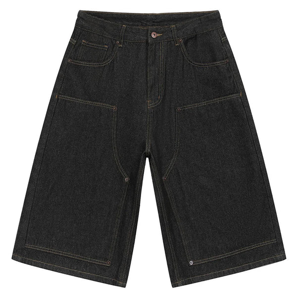 Y2K Rivet Carpenter Denim Shorts Jorts